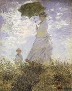 Claude Monet The Walk,Lady iwth Parasol France oil painting artist
